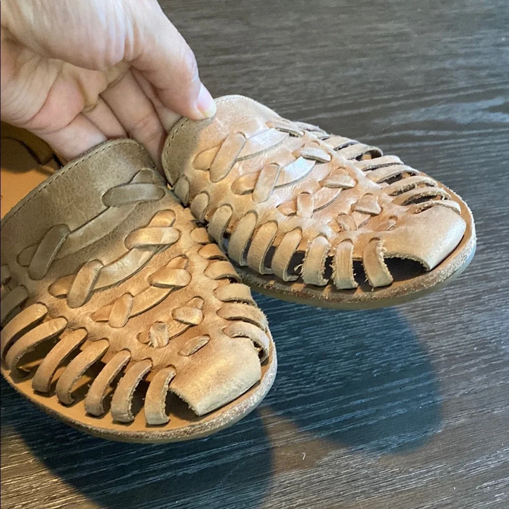 Women's Tan Leather Loafers - Picture 7 of 14